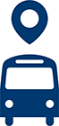 icon of bus with route marker